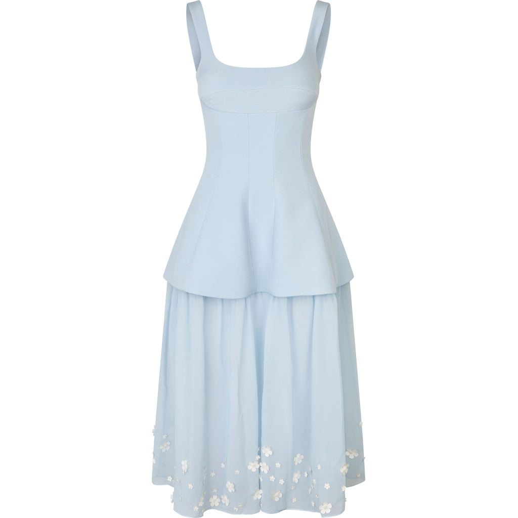 Elevated Bustier Dress - Light Blue Bloom