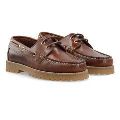 Biacapri Boat Shoe Pull Up Leather - Brown