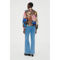 Gathered Long Sleeve Top - Aquarelle Garden