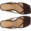 Biaspice Toe Post Faux Suede - Brun