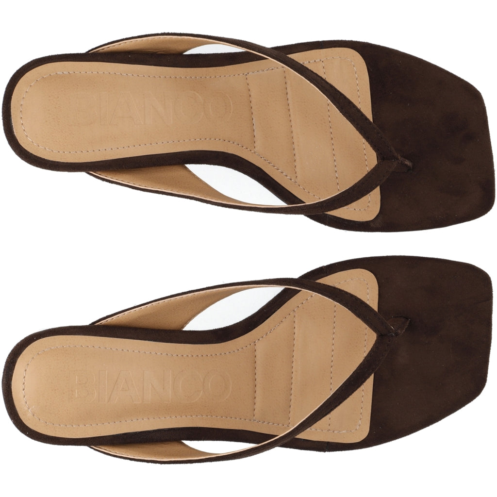 Biaspice Toe Post Faux Suede - Brun