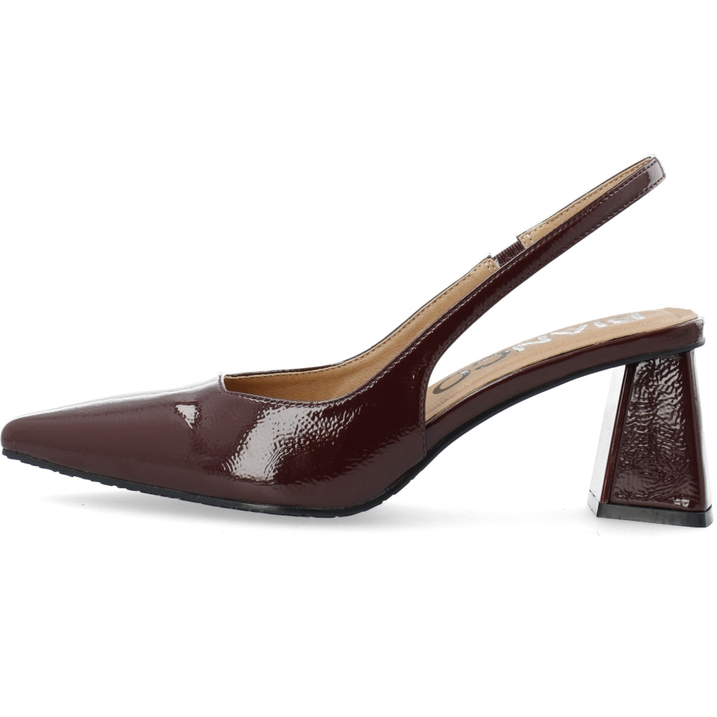 Biamaralyn Slingback Patent - Vinröd