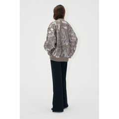 Volominous Bomber Jacket - Abstract Foliage