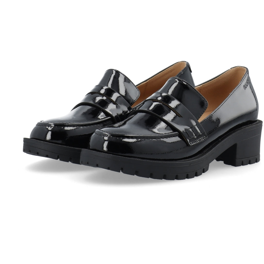 Biapearl Simple Penny Loafer Patent Aquarius - Svart