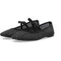 Rhinestone Bow Ballerina - Black