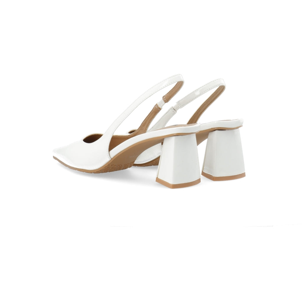Biamaralyn Slingback Patent - Off White