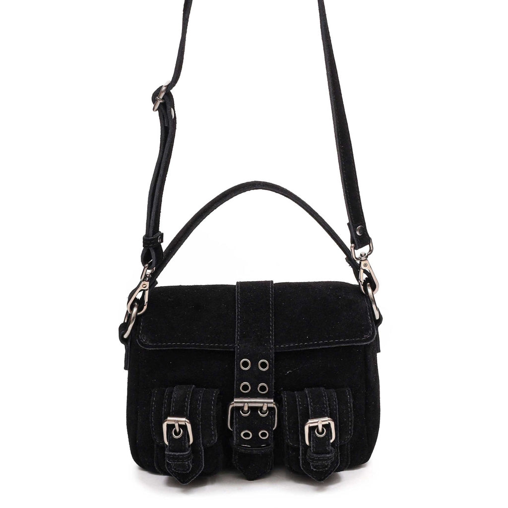 Honey Buckle Suede - Black