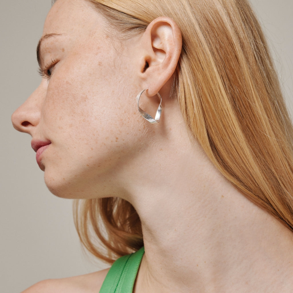 Scarlet Small Hoops - Silver