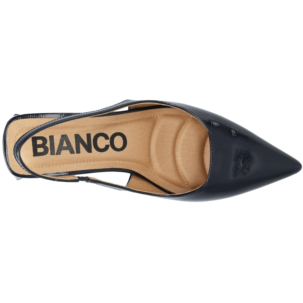 Biamaralyn Slingback Patent - Marinblå