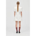 Angled Pleat Mini Dress - Artist Flower Relief