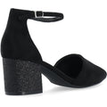 Biadevived Pump Micro Suede Glitter Heel - Black