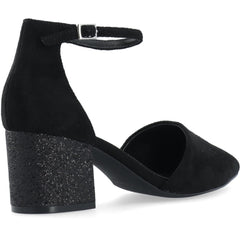 Biadevived Pump Micro Suede Glitter Heel - Black