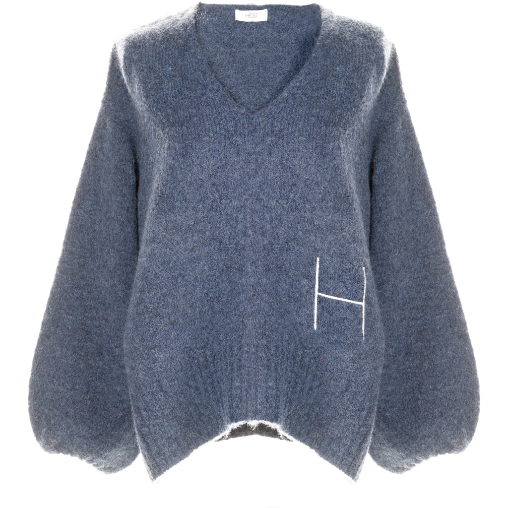 Sofie V-Neck Sweater - Blue