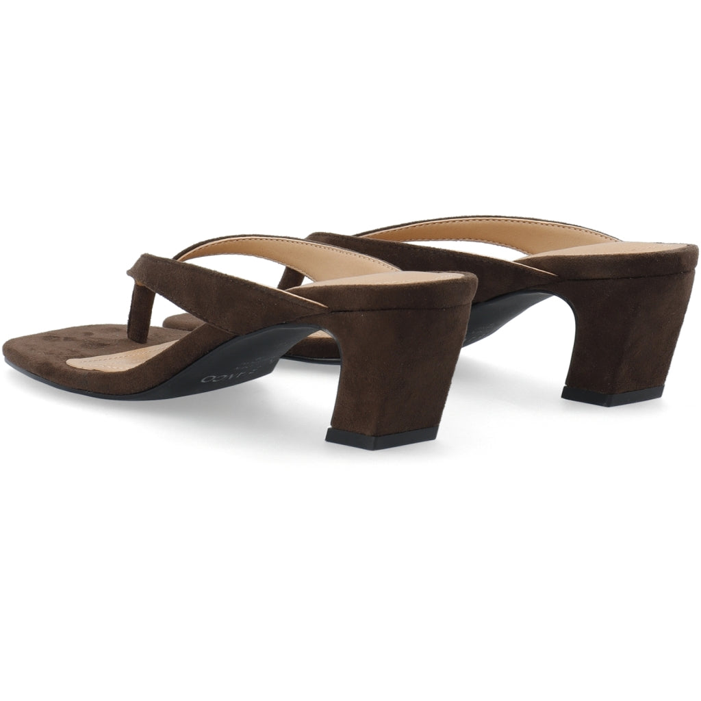 Biaspice Toe Post Faux Suede - Brun