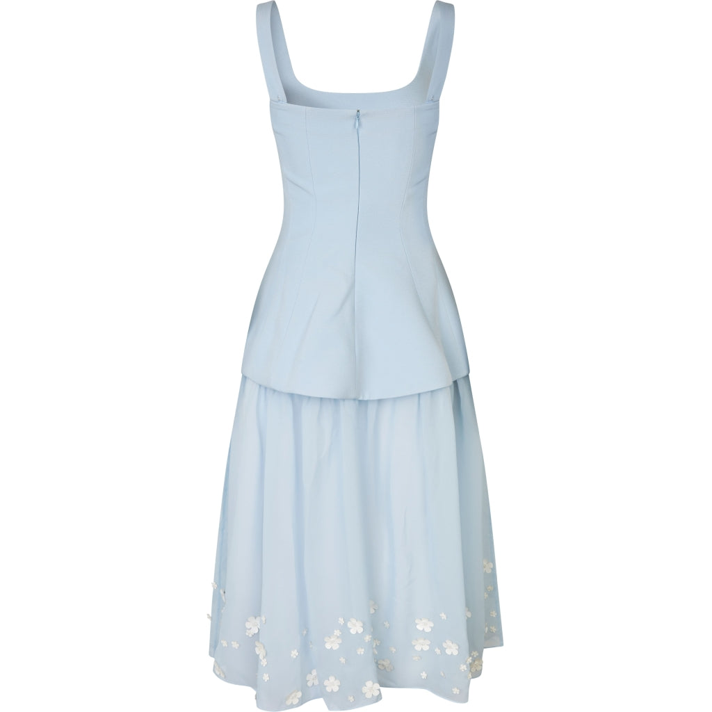 Elevated Bustier Dress - Light Blue Bloom