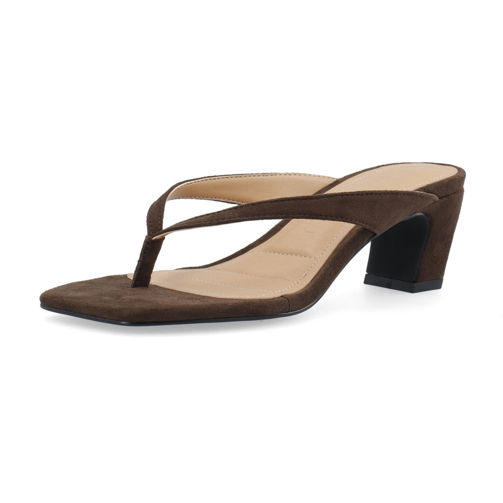 Biaspice Toe Post Faux Suede - Brun