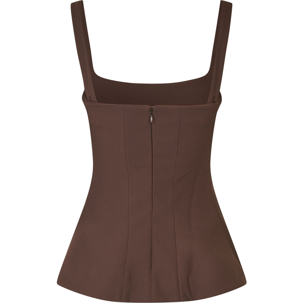 Elevated Structured Top - Cocoa