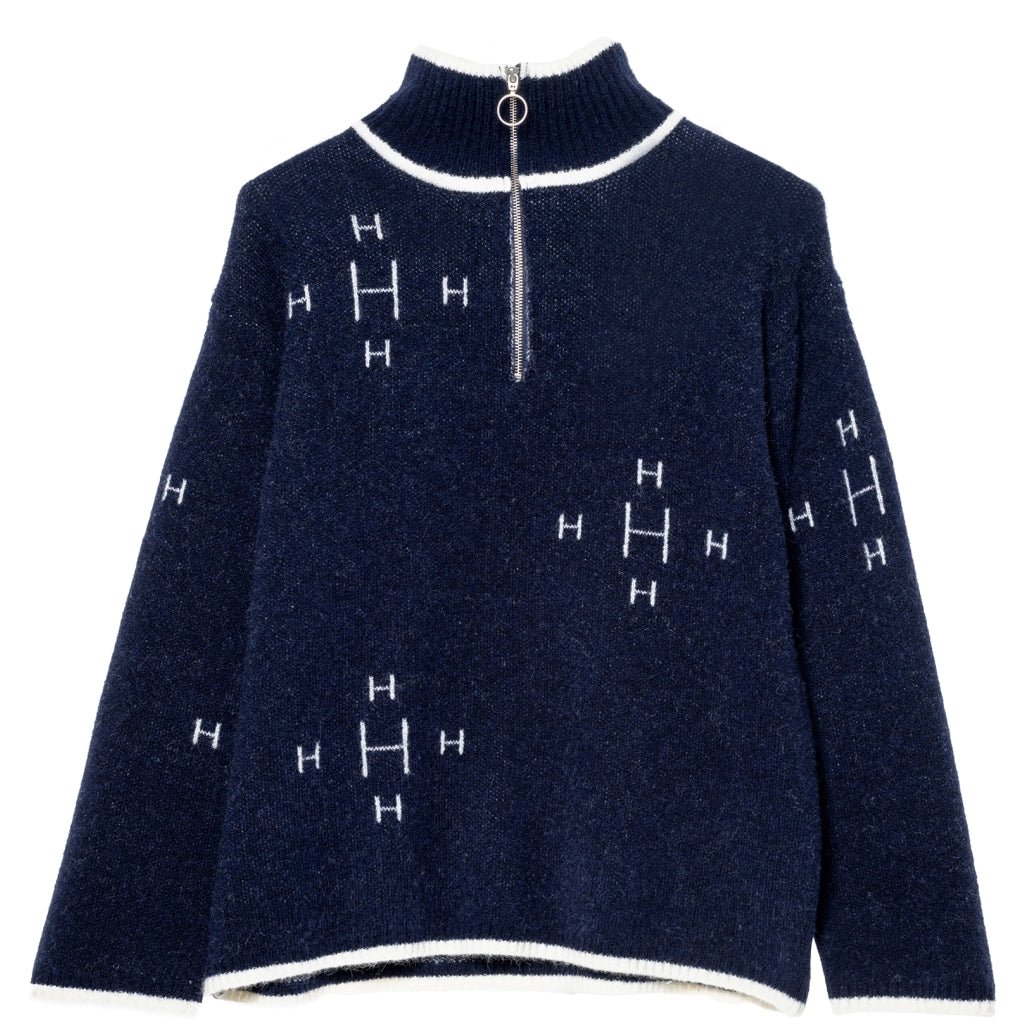 Zip Sweater - Navy