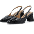 Biamaralyn Slingback Croco Patent - Black Croco Patent