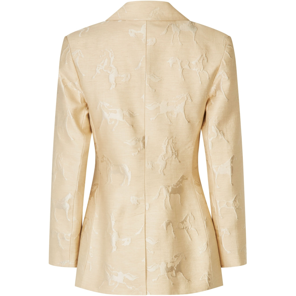 Enkelknäppt blazer - Porcelain Cream