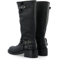 Biaharper Biker Boot Pull Up Leather - Jet Black