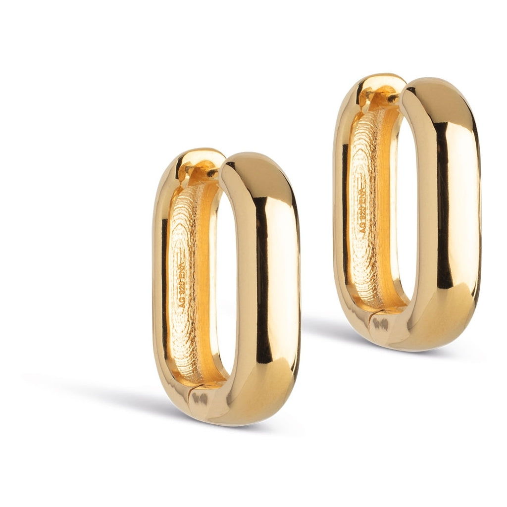 Square Hoops - Gold