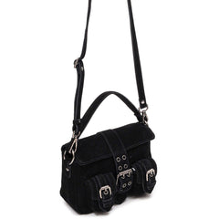 Honey Buckle Suede - Black