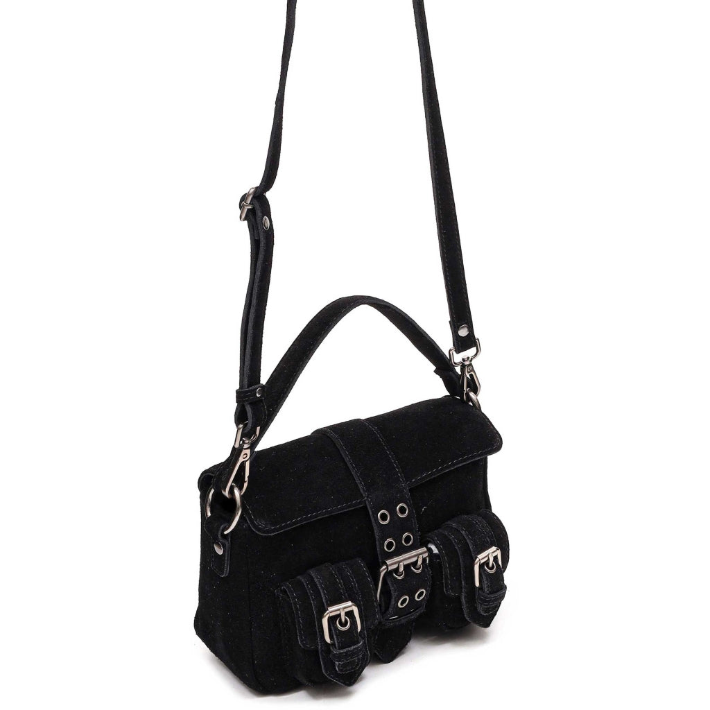 Honey Buckle Suede - Black