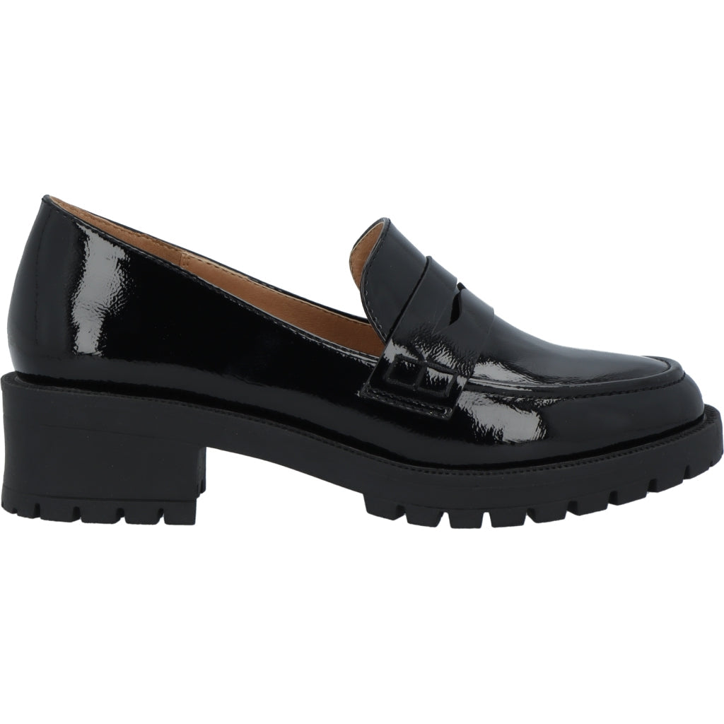 Biapearl Simple Penny Loafer Patent Aquarius - Svart