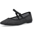 Rhinestone Bow Ballerina - Black
