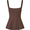 Elevated Structured Top - Cocoa