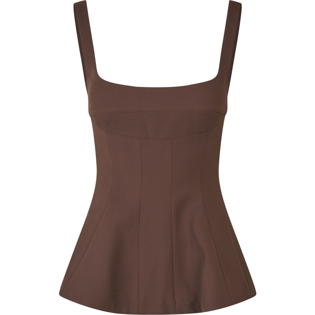 Elevated Structured Top - Cocoa