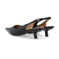 Biakristin Kitten Heel Slingback Patent - Svart