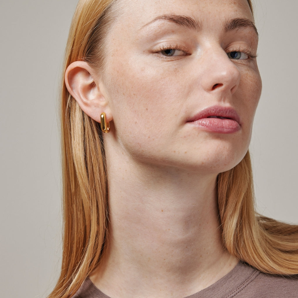 Square Hoops - Gold