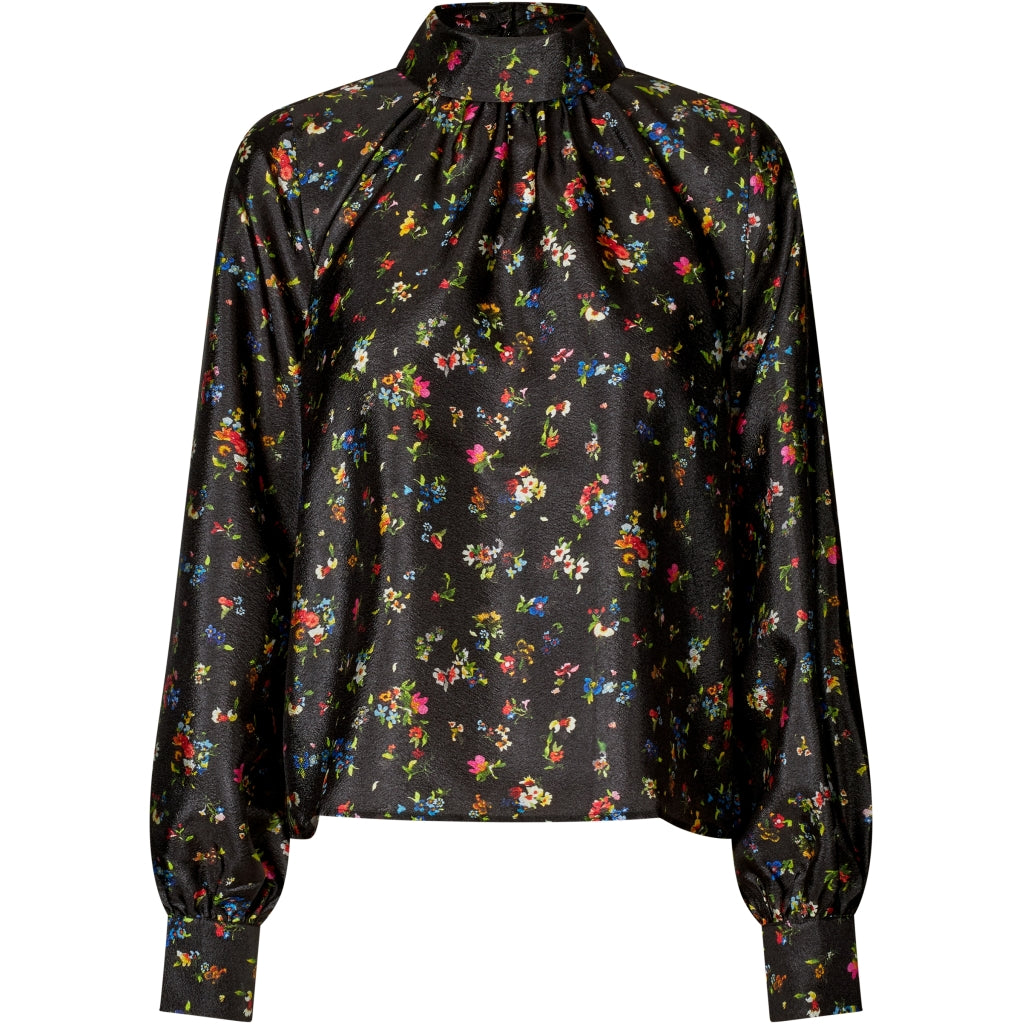 Gathered Long Sleeve Top - Magnolia Garden