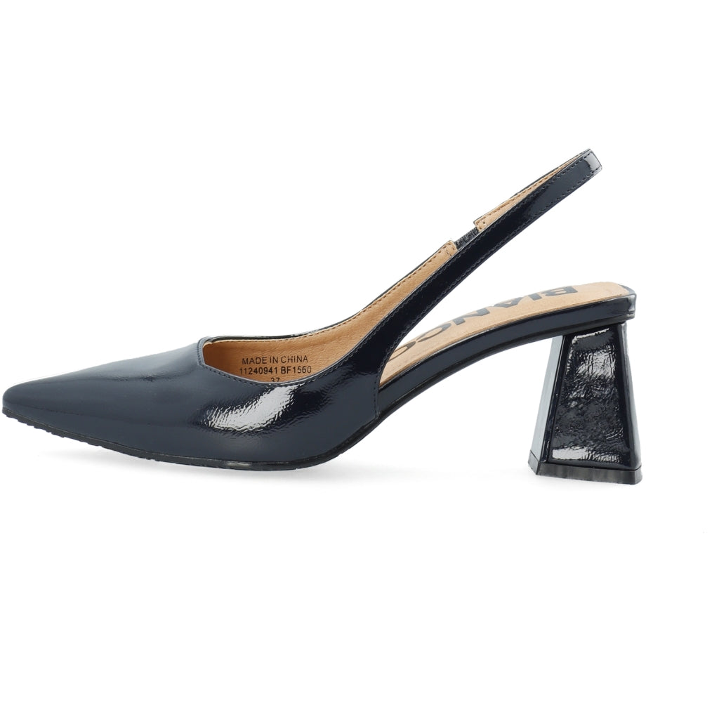 Biamaralyn Slingback Patent - Marinblå