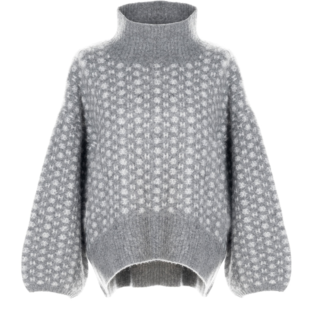 Logo Sweater - Dark Grey Melange With Light Grey