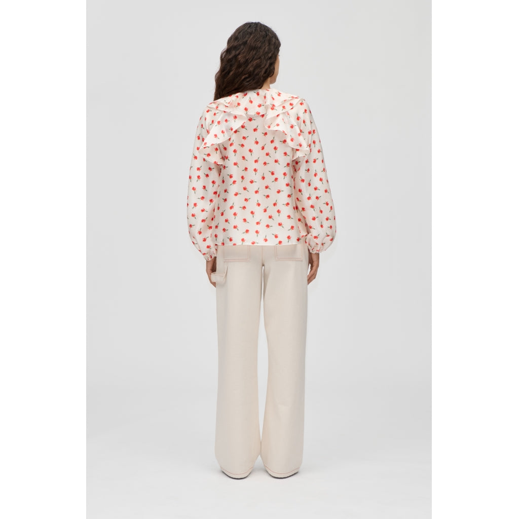 Multi Ruffle Raglan Top - Ditzy Petunia