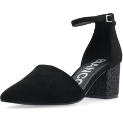 Biadevived Pump Micro Suede Glitter Heel - Black