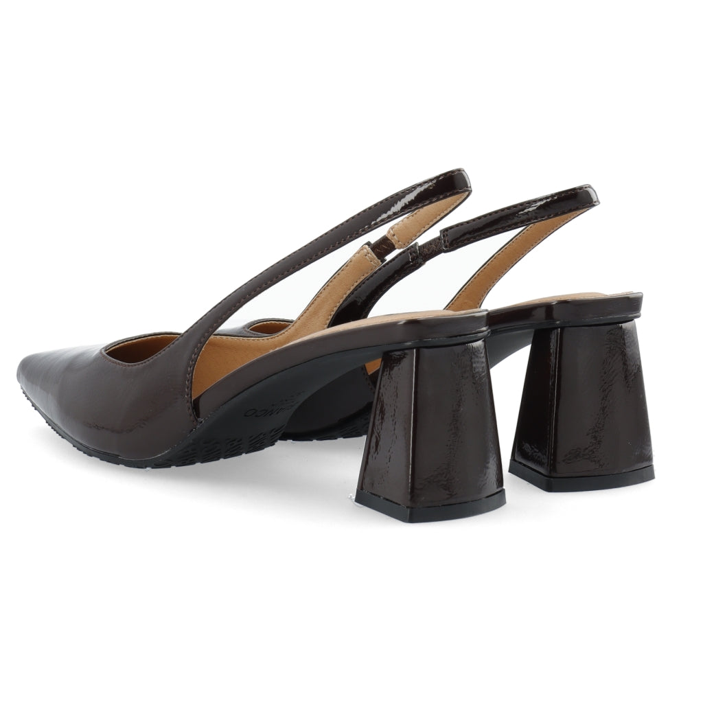 Biamaralyn Slingback Patent - Brown