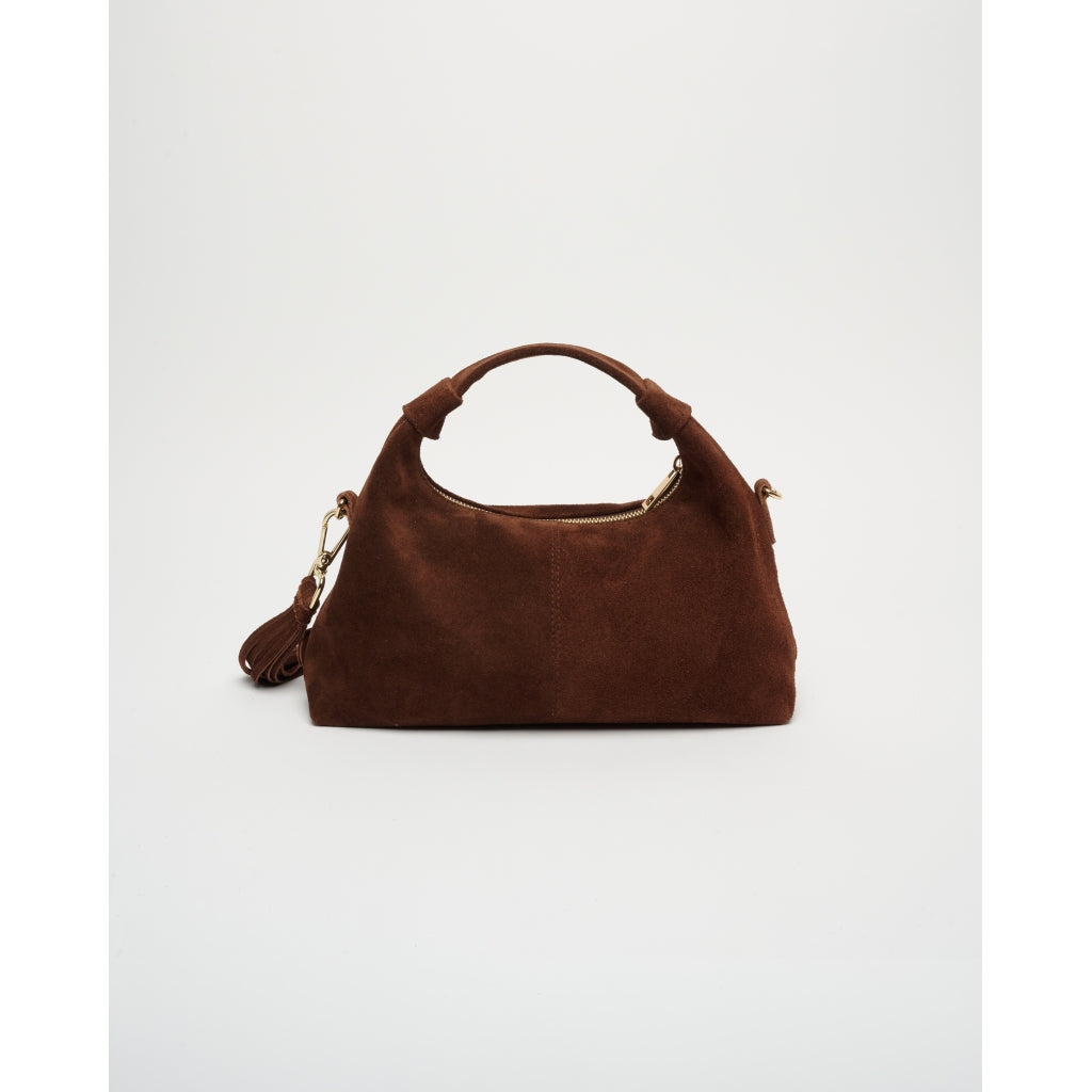Núnoo Dandy Fringe Suede - Mörkbrun med guld