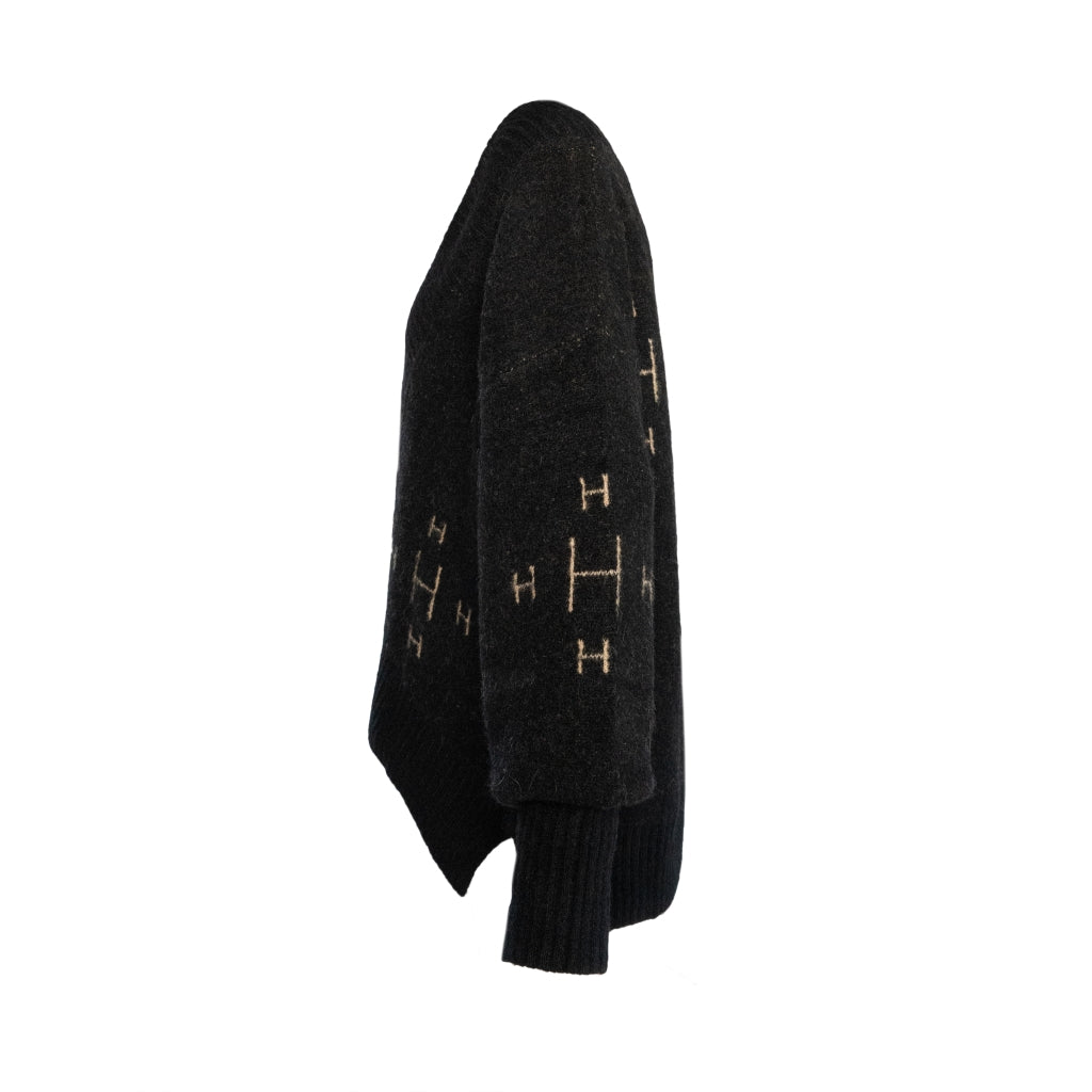 Fam V-Neck Tröja - Jet Black