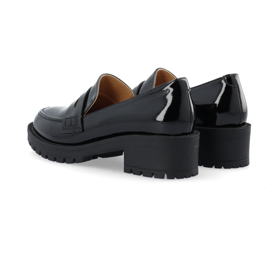 Biapearl Simple Penny Loafer Patent Aquarius - Svart