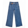 Megan Denim Wide Leg Pants - Washed Blue