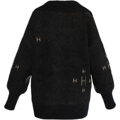 Fam V-Neck Sweater - Jet Black