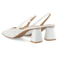 Biamaralyn Slingback Beaded Mesh - Off White