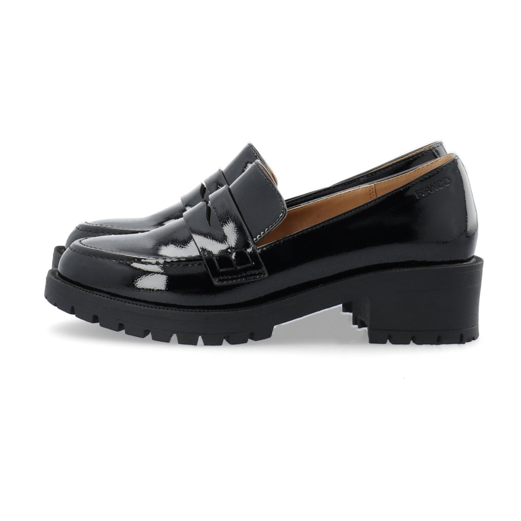 Biapearl Simple Penny Loafer Patent Aquarius - Svart