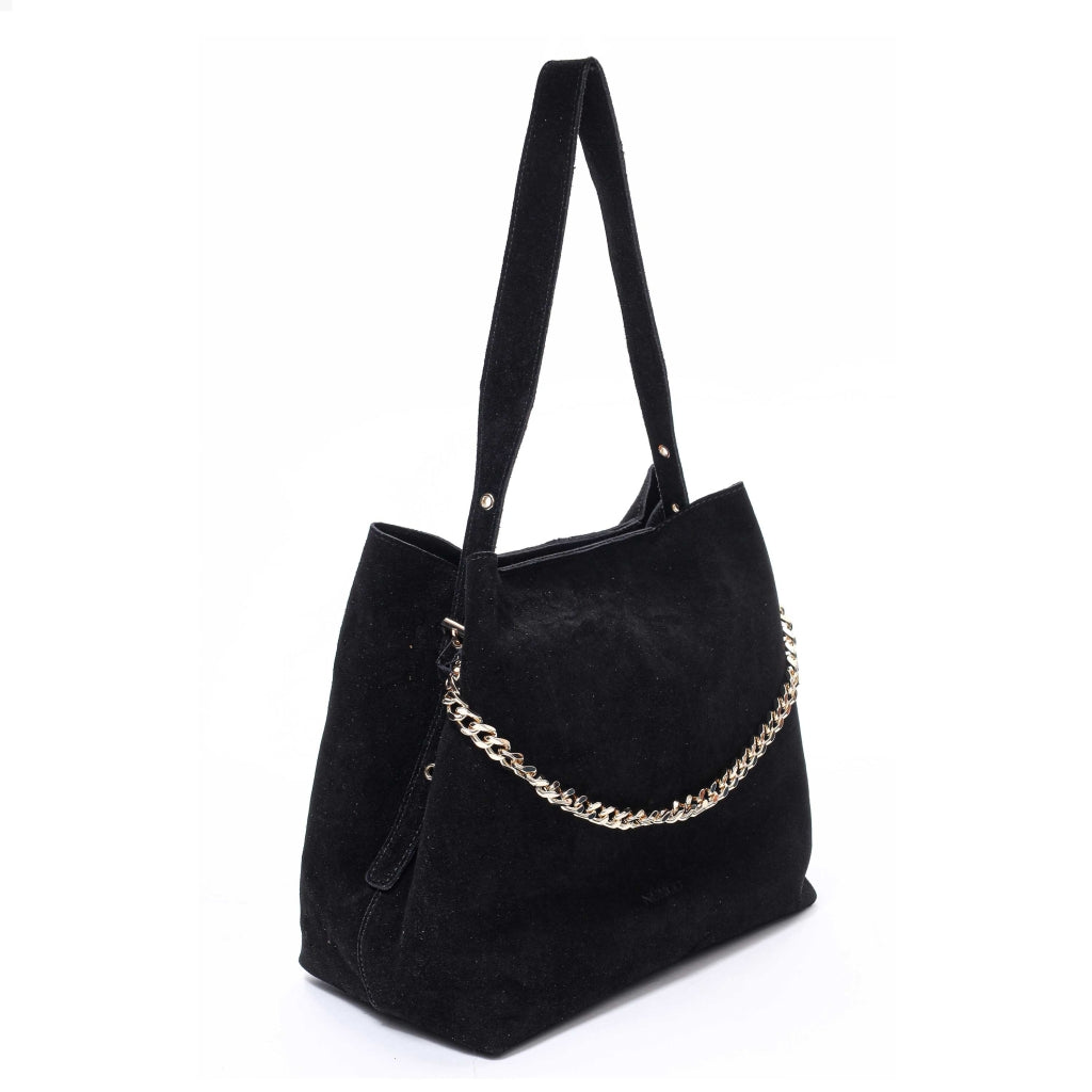 Chiara Suede W. Gold - Black