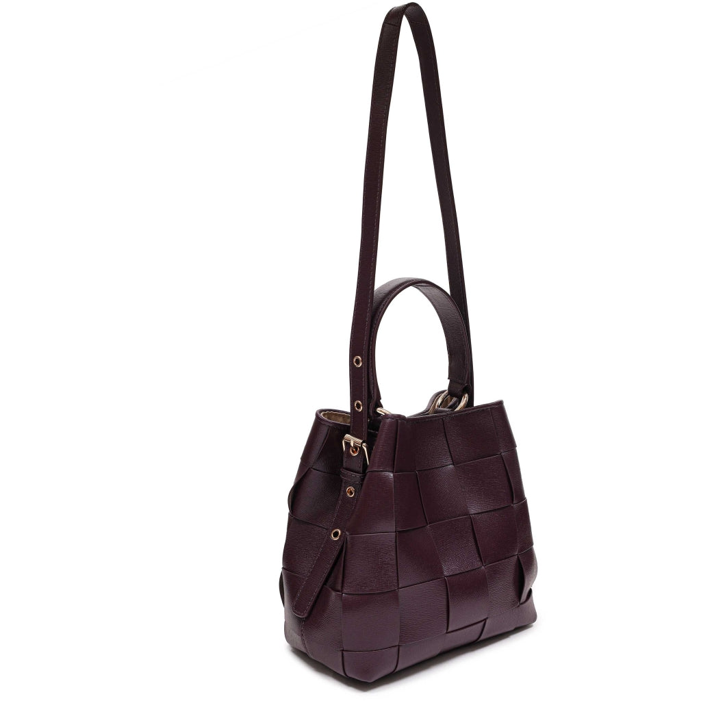 Small Chiara Braided Florence W. Gold - Bordeaux