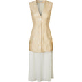 Waistcoat Tailored Midi Dress - Porcelain Cream